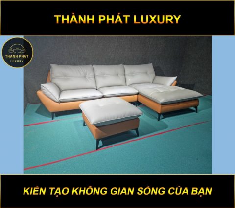 sofa góc nhập khẩu màu kem